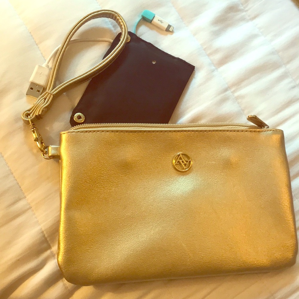 Gold chargeable Wristlet